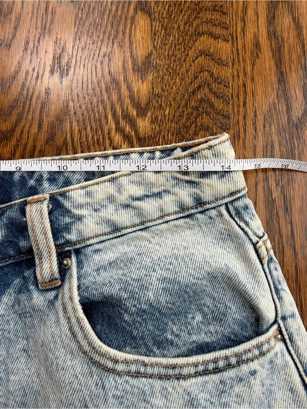 Zara Light Wash Denim High-Rise Women’s Cotton Frayed Edge Bikercore Shorts